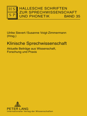 cover image of Klinische Sprechwissenschaft